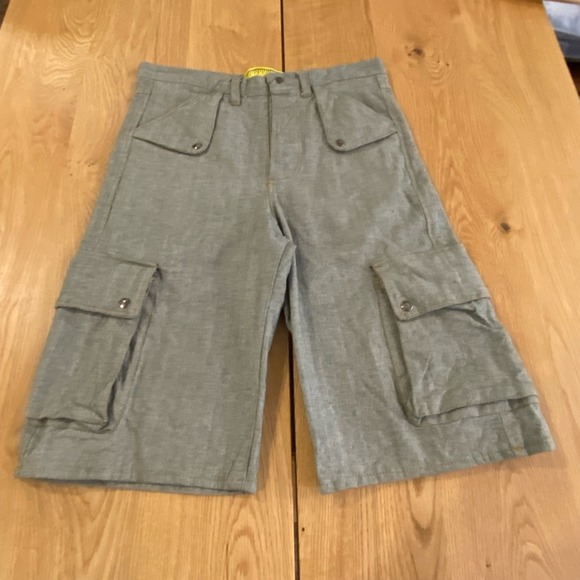 Kentucky Boy Tyler Signature Denim Cargo Shorts Rare Streetwear Baggy Wide Legs